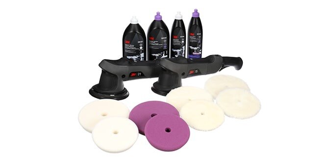 Picture of car polishes, car polisher buffer and random orbital polishing system
