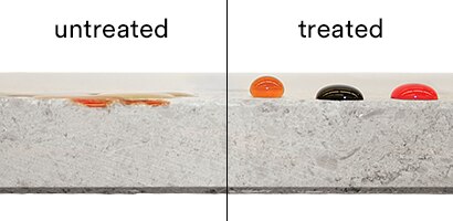 Surfaces treated with 3M stain resistant additives and sealers can prevent fluids from seeping into porous materials
