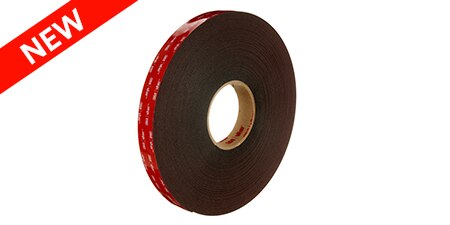 A roll of red 3M™ VHB™ LVO Tape is shown from the side.
