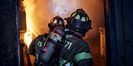 Firefighting working on Structural Fire
