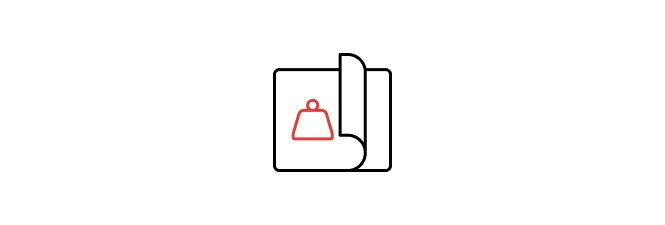 icon of peeling tape with weight
