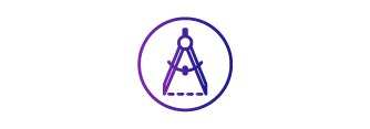 Icon of a drawing compass representing precise lines
