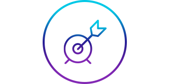 Icon of an arrow in the bullseye of a target
