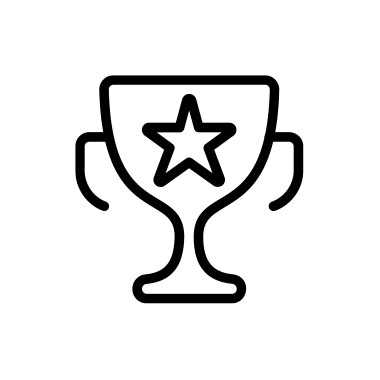 icon of a trophy with a star on it
