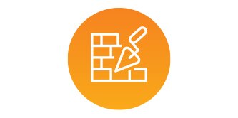 icon of bricks and trowel
