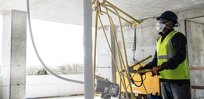 Man in PPE on construction site
