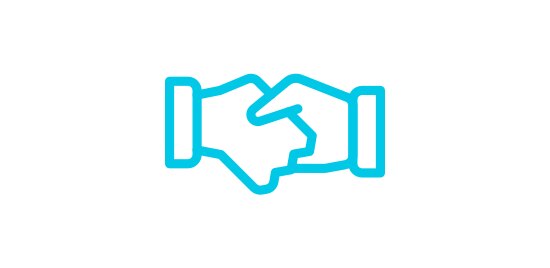 An icon of two hands shaking.
