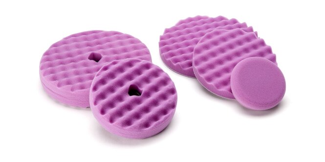 Five foam finishing pads of various sizes that eliminate the need for compounding.
