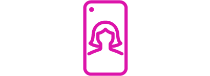 Thin flowable mobile device icon
