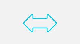Graphic of a double-headed arrow pointing left and right