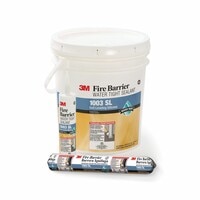 3M&trade; Fire Barrier Water Tight Sealant 1003 SL product in a bulk bucket size, tube and putty form