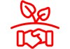 Icon of two hands shaking on an agreement.
