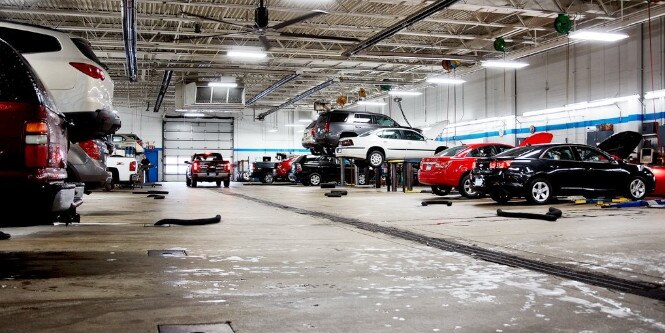 Collision repair shop

