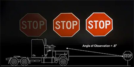 Stop sign visibility demonstration
