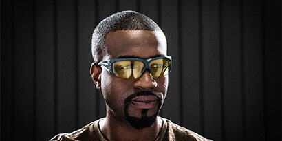 Man wearing SecureFit eye protection
