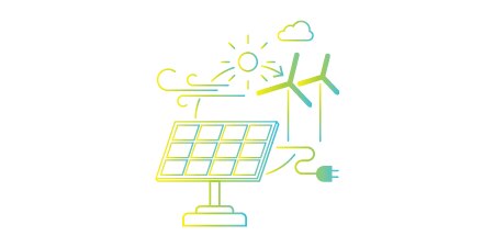 Solar and wind power icon.
