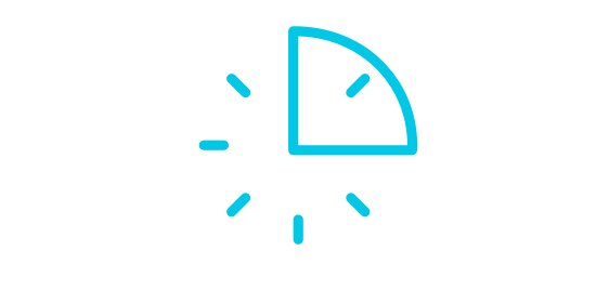 An icon of a circle with only the top right corner filled in.
