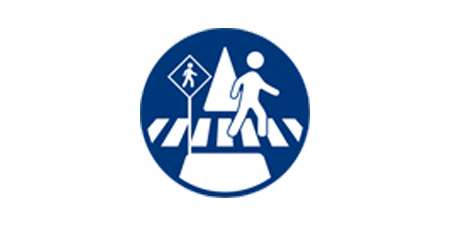 Medians and pedestrian crossing islands in urban and suburban areas icon.
