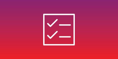 Mesh banner with outline of checklist

