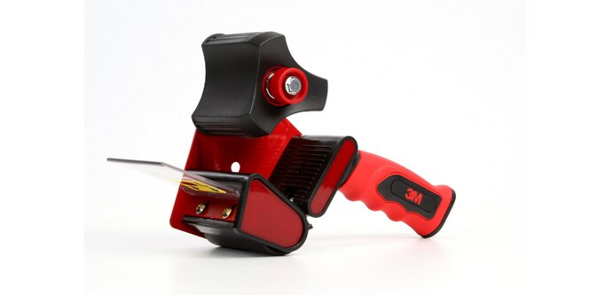 Image a red manual tape dispenser
