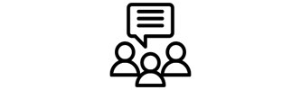 icon of people with a conversation bubble
