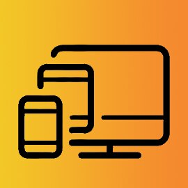 illustration of a computer, cell phone and tablet