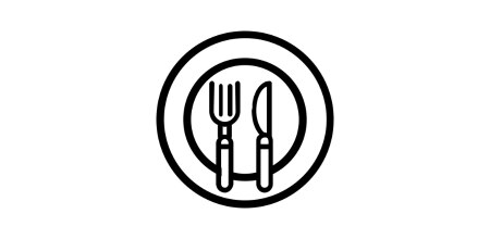 icon of a plate and utensil set representing the greater efficiency 3M solutions provide
