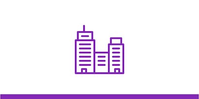 purple building icon
