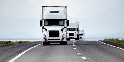 semi truck on the road
