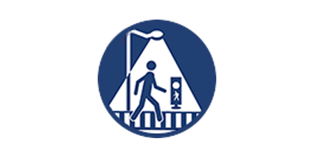 Crosswalk visibility enhancement icon.
