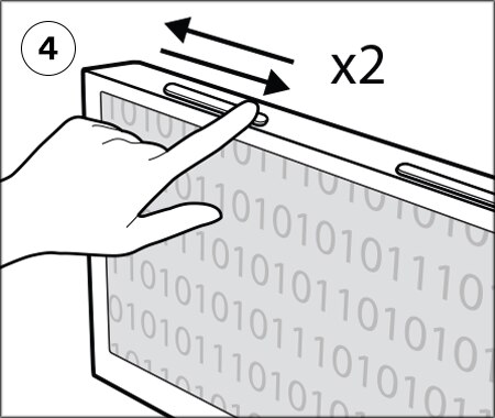 Step 4 of Installation illustrations for COMPLY™ Magnetic Attach for Monitors
