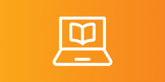 Training Icon in a orange Background
