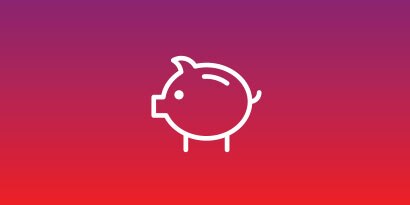 Mesh banner with image of pig outline
