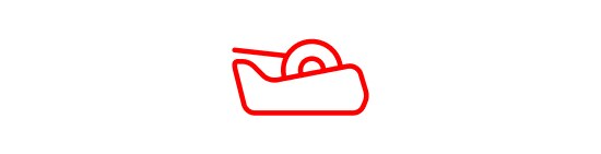Icon of a standard tape dispenser found in an office setting.
