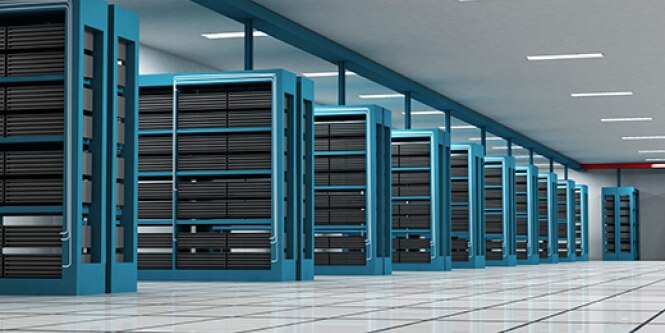 rows of servers in data center
