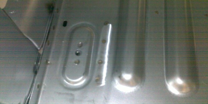 Close-up of spot weld

