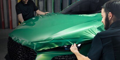 Car wrap applied to vehicle
