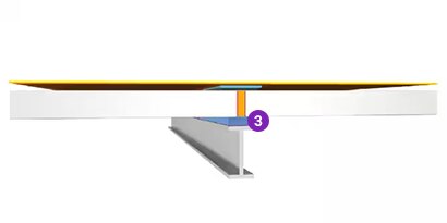 Infographic displaying where 3M™ Corrosion Prevention Sealing Tape 9143FR can help with floor support protection.

