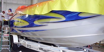 Graphics boat adhesive
