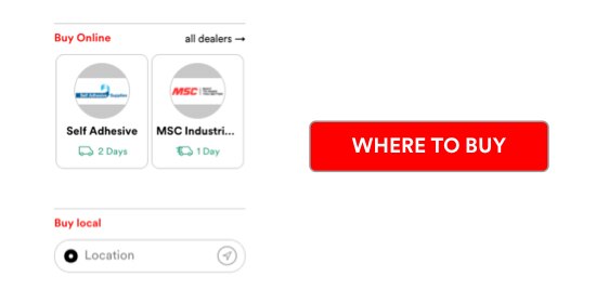 A screenshot of the 3M product catalogue showing retailers beside a Where to Buy button.
