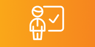 3M Respiratory Educational Icon in a orange Background
