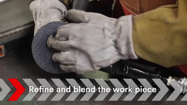 image of grinding and blending a weld
