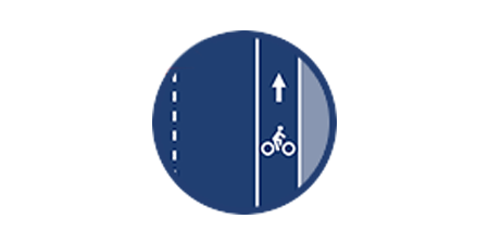 Bicycle lanes icon.
