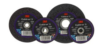 Image of the 4 sizes of Cubitron 3 Cut-off Wheels
