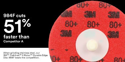 3M Cubitron II Roloc Durable Edge Disc 984F
