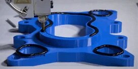 Tape is applied to an assembly piece with 3M On Demand Bonding System
