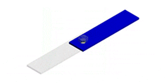 Image showing the stresses in a bonded overlap joint as the joint flexes
