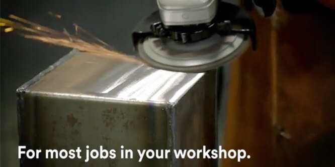 Video showing usage of an abrasive disc for surface prep and weld removal

