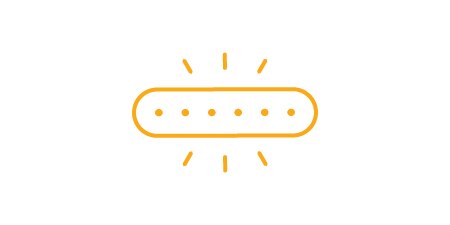 Icon of a curing light representing easy curing with heat or light activation.
