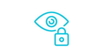 An eye logo with a lock next to it on the bottom right of the eye.
